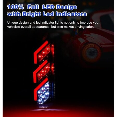 Winjet Led Tail Light - Glossey Black/Clear CTWJ-0702-GBC